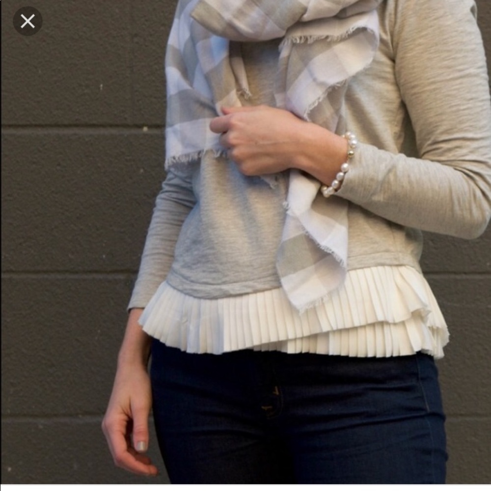 JCrew Sweatshirt with Ruffle Hem